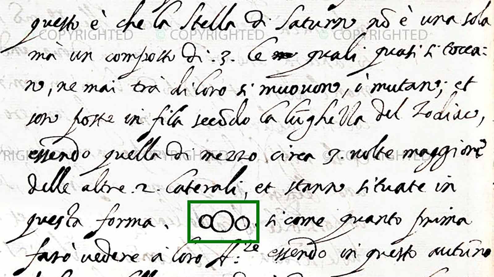 Carta de Galileo a Belisario Vinta (1610) C3