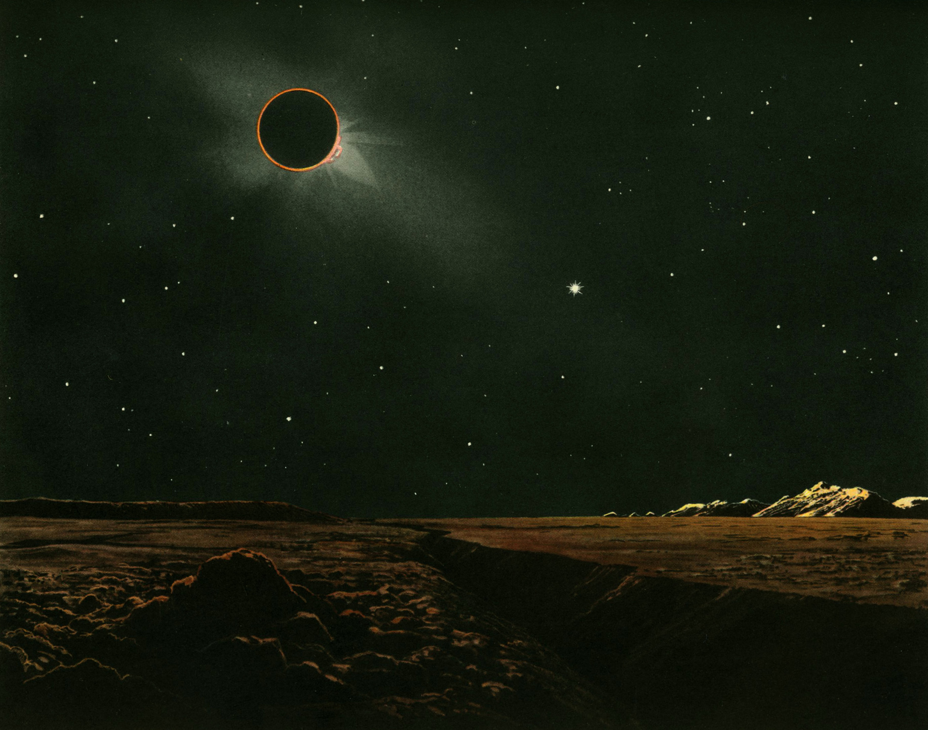 C3 El espectáculo, desde la Luna, de un eclipse de Sol (1920 aprox.) Lucien Rudaux